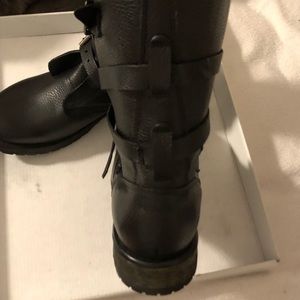 NEW Steven Madden Banddit Black Leather Boots 8.5